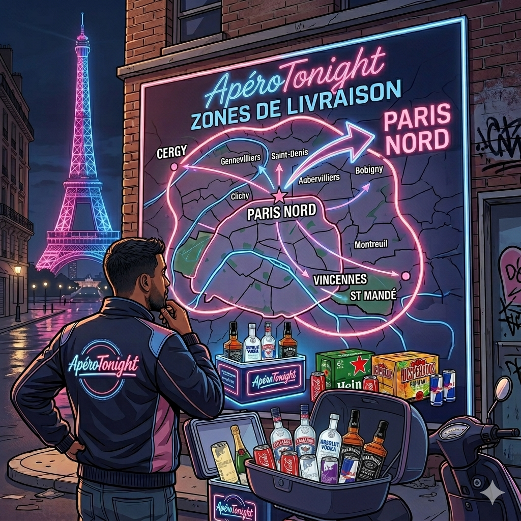 Zone de livraison ApéroTonight - Livraison Alcool 75, 92, 93, 95